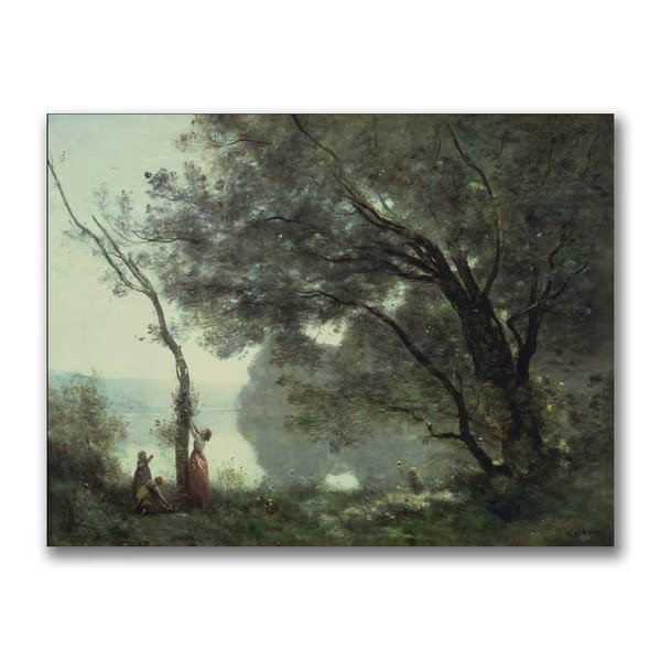Jean Baptiste Corot 'Recollections of Mortefontaine' Canvas, 24x32, Trademark Fine Art, Mfr#: BL0375-C2432GG